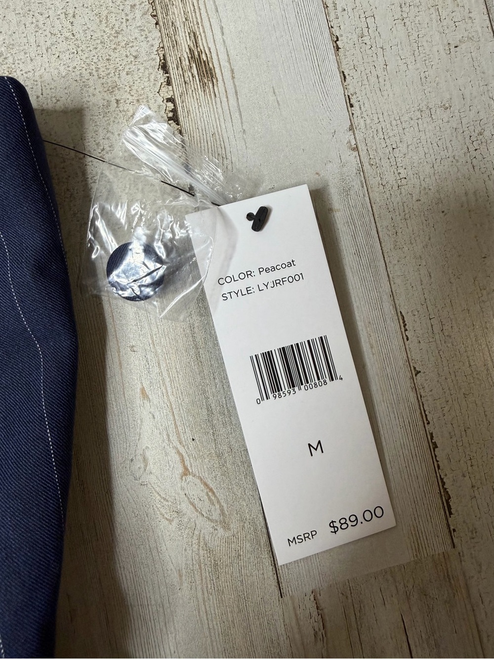 Laundry By Shelli Segal Navy Pinstripe Collarless Vest - Picture 4 of 5